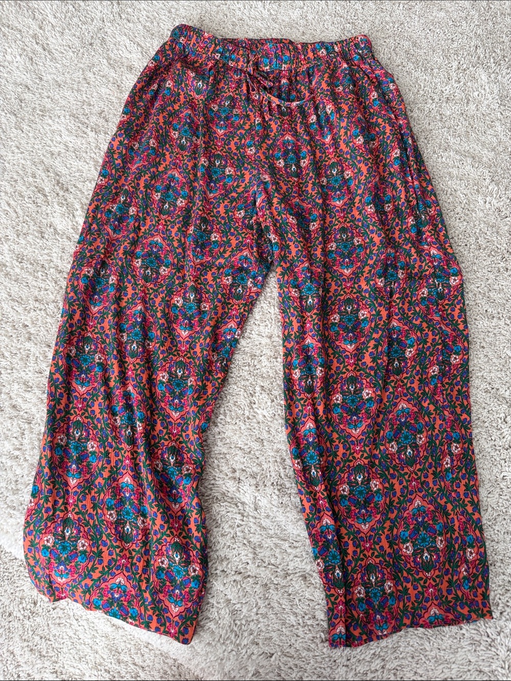 Boden Floral Wide-Leg Pants